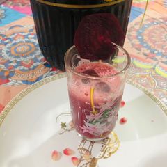 A picture of Healthy pomegranate and beetroot juice.