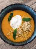Velouté froid de carottes, orange et yaourt