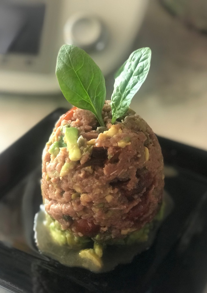 Una foto de Tartar de atún sin gluten Thermomix