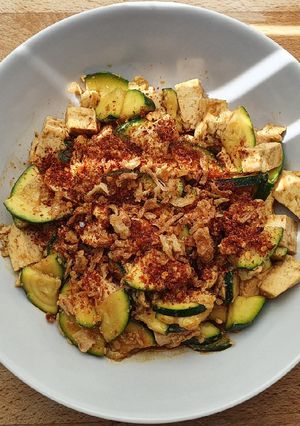 Foto resep Orak Arik Tahu Telor Zucchini #diet