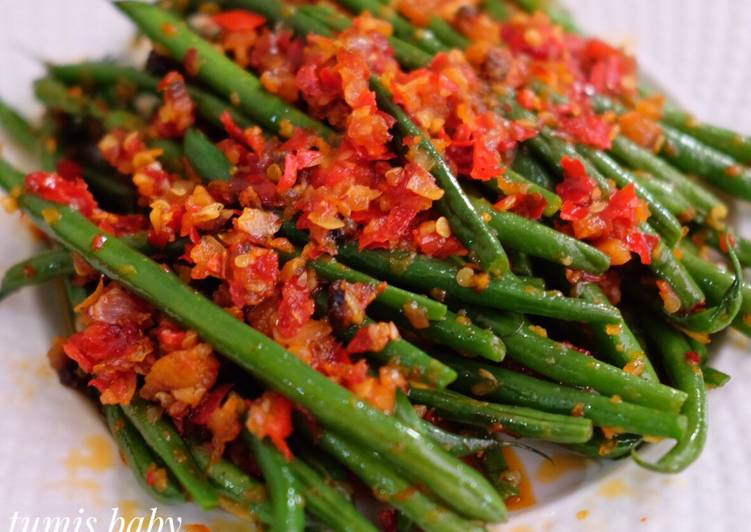 Bahan Menyiapkan Tumis baby buncis jambal Lezat