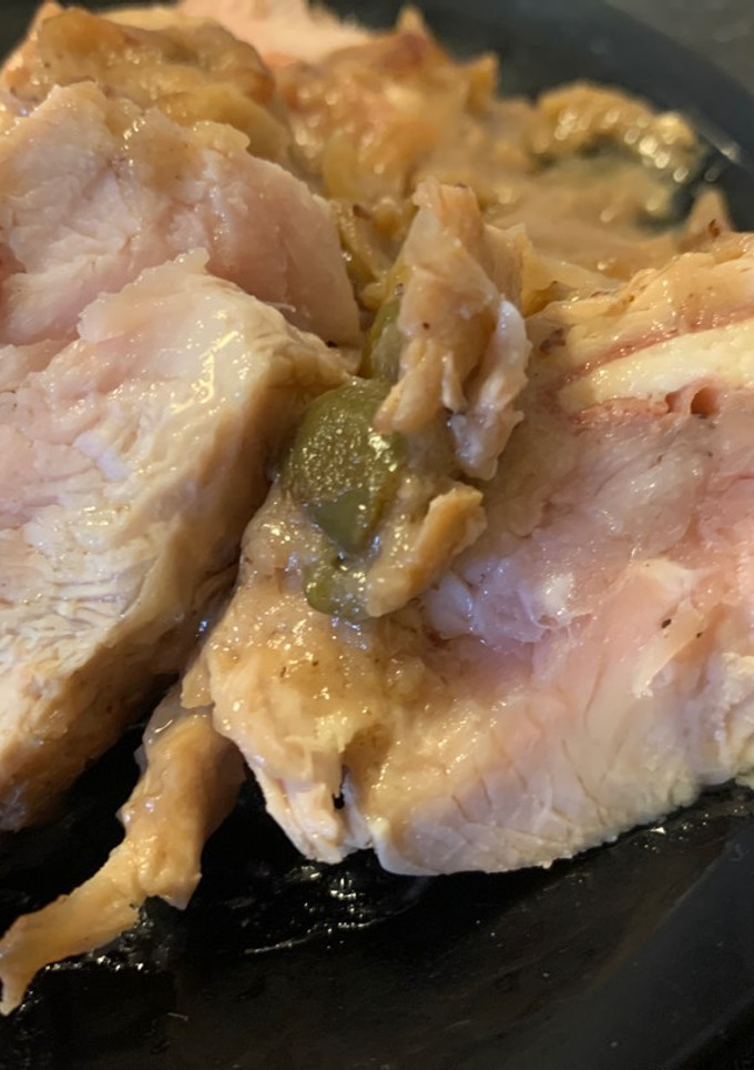 Una foto de Solomillo de pavo relleno de jamón y queso