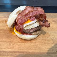 A picture of Best Stuffed Smash Burger Ever - Promise - No Chemicals and Truly Perfect.