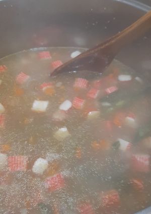 Una foto de Sopa de kanikama