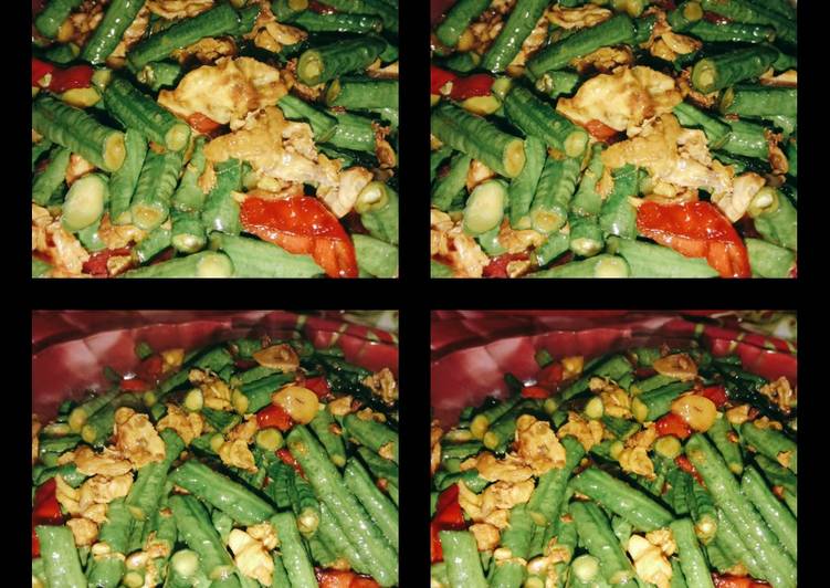 Resep Tumis kacang panjang &amp; Telur Anti Gagal