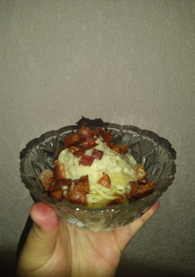 Una foto de Spaghetti alla carbonara