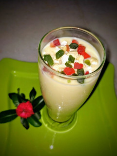 A picture of Kaju Khoya Milk Custard.