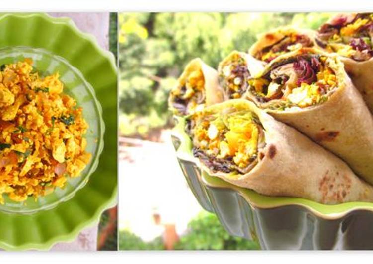 Recipe of Perfect Tofu Bhurji Wrap