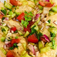 A picture of Papad salad.
