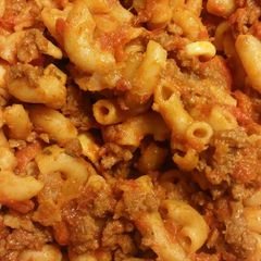 A picture of Alina's hamburger helper.