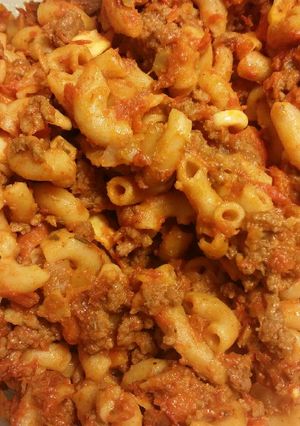A picture of Alina's hamburger helper.