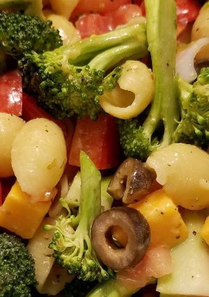 A picture of Warmed Pasta Salad.