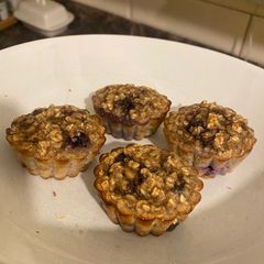 A picture of Blueberry Banana Oat Muffins.