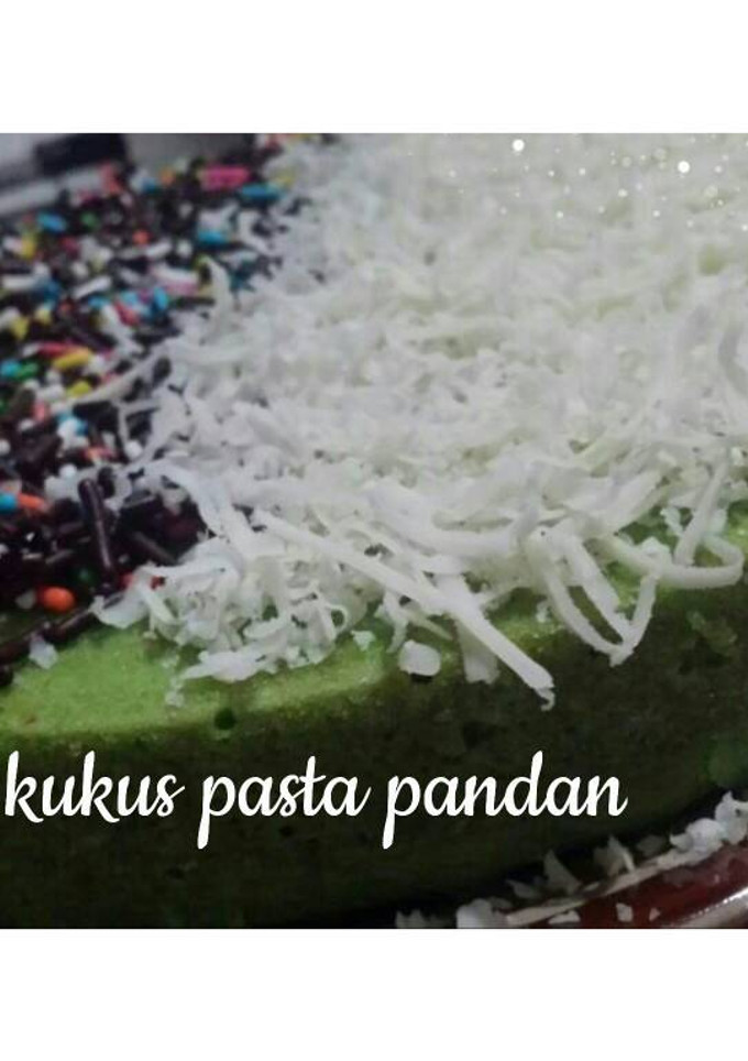 Foto resep Brownies kukus pasta pandan (no mixer, no timbangan)