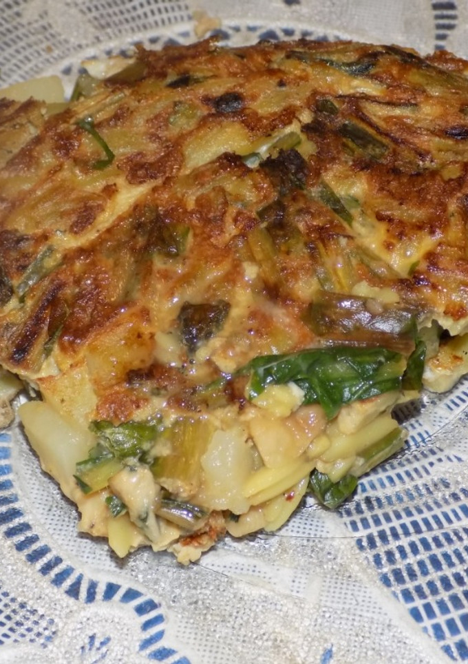Una foto de Tortilla con achicoria