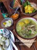 Soto Lenthok Jogja with Mie Lethek