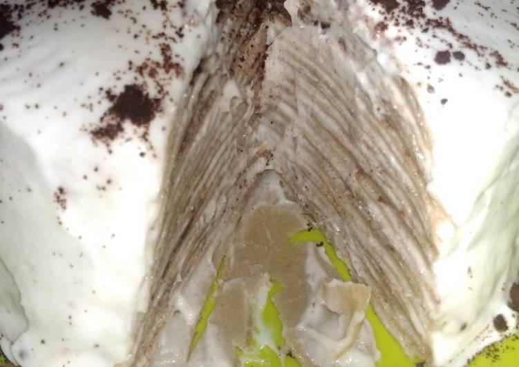 Cara Gampang Menyiapkan Crepe cake oreo yang Lezat Sekali