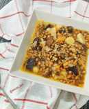 Lentejas con verduras y castañas