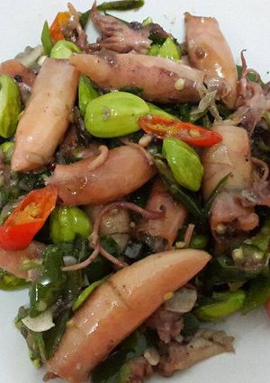 Foto resep Tumis Cumi Asin & Pete