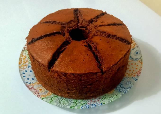 Yuk intip, Resep bikin Chiffon Kopi Coklat Putih Telur / Egg White Coffee Choco Chiffon yang gurih