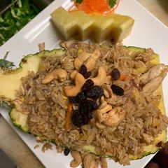 A picture of Pineapple fried rice.