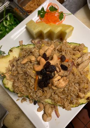 A picture of Pineapple fried rice.