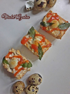 A picture of Tahu Fantasi (Fried Tofu with Quail Egg).
