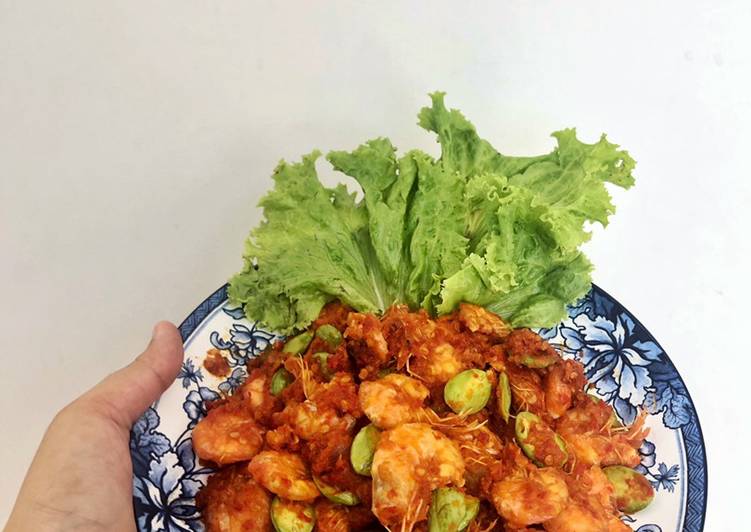 Resep Balado udang pete Anti Gagal