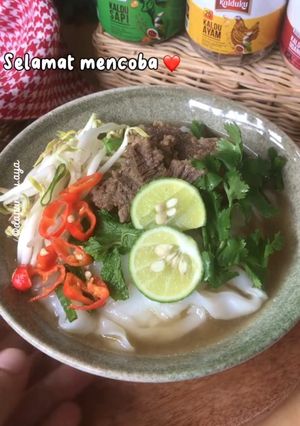 Foto resep 100. Vietnamese Beef Pho Noodle Kwetiau