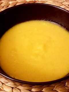 Foto principal de Crema de calabaza y patata, con toque suave de queso azul