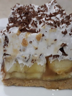 A picture of Biscuit base Banofee pie.