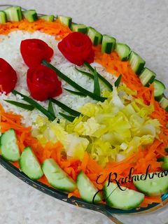 عکسی از دستور تزیین سالاد فصل
