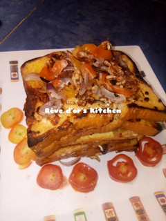 Bread with egg ainihin hoton girkin