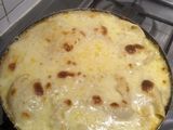Lasaña de pollo con champiñones
