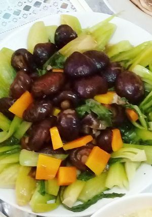 Hình của món Cải thìa sốt đông cô.