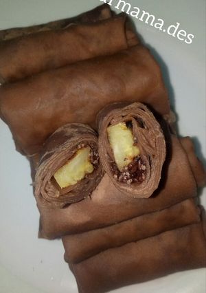 Foto resep Kue Dadar Coklat Isi Pisang