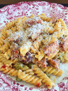 Una foto de Pasta con salchicha (chorizo)