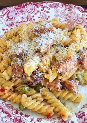 Una foto de Pasta con salchicha (chorizo)