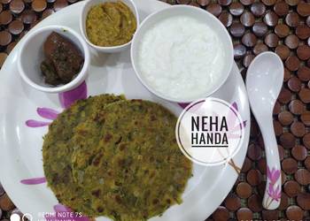 Fresh, Prepare Recipe Drumsticksahjan leaves paratha with drumstick chutney Delicious Simple