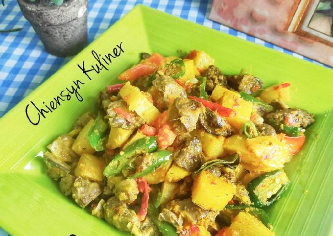 Resep Sambal Asam Kentang Ati Ampela  ⁣, Lezat