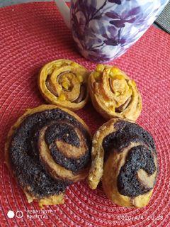 Sütőporos kakaós és sós csiga recept fotója
