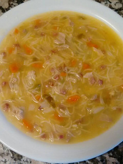 A picture of Homemade Chicken and Vegetable Soup.