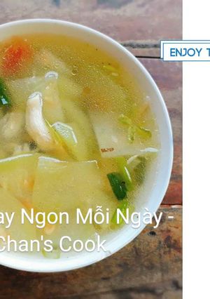 Hình của món Canh dưa hấu non chay.