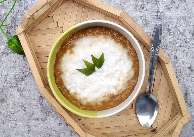 Resep Bubur Nasi Merah Putih, Enak