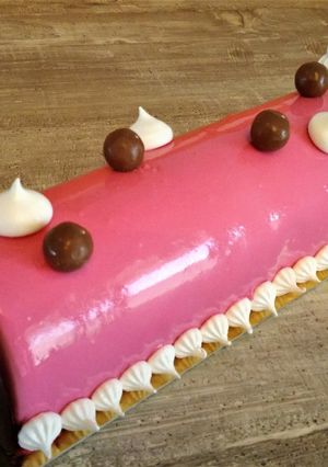 Une photo de Bûche Chocolat Framboise