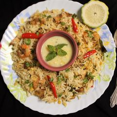 A picture of Prawns Chana Dal Fried Rice.