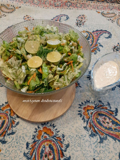 عکسی از دستور سالاد کاهو و شوید