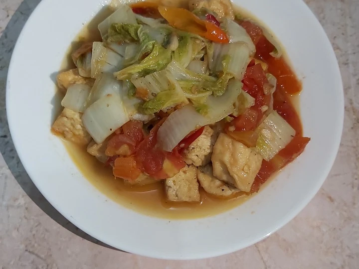 Cara Mudah Membuat Resep Tumis tahu sawi putih yang Lezat Anti Ribet, Uenak Banget