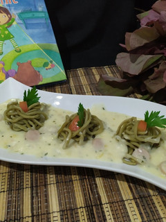Foto resep Mie Bayam dengan Sauce Keju