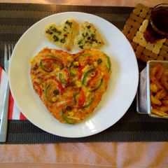 A picture of Heart Pizza#valentinethemecontest.